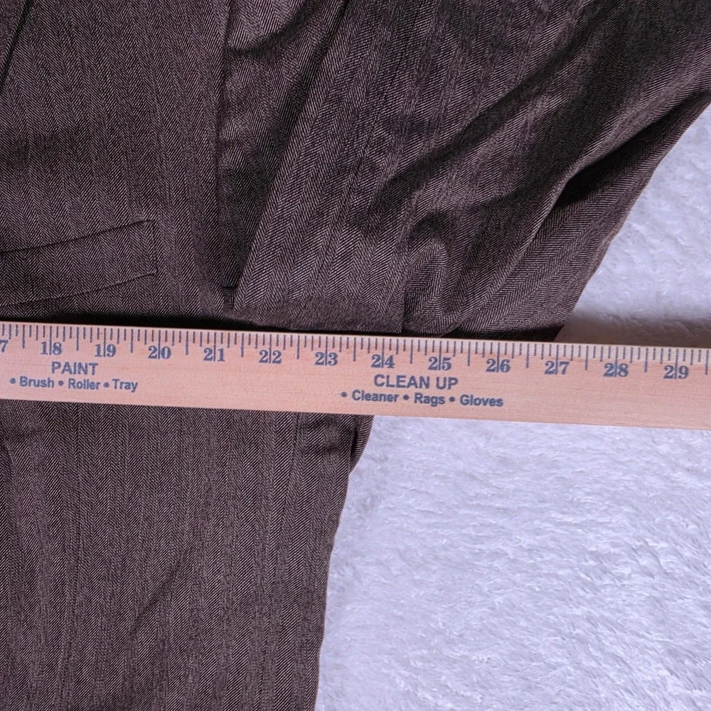 Jos A Bank Reserve Mens 46 Long Beige Wool Silk Herringbone L/S Blazer Coat